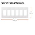 thumbnail image 3 of Placa protectora para interruptor de luz Lutron Claro 6 Gang Almond, 3 of 3