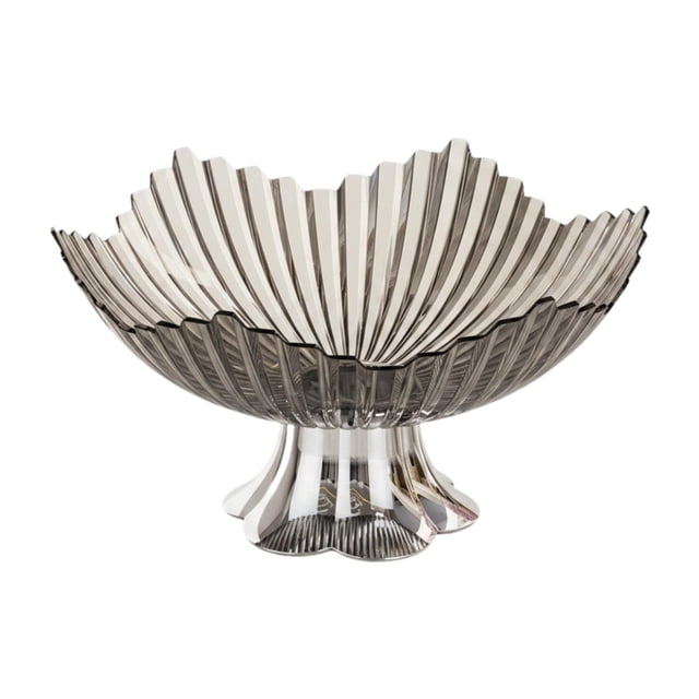 Bol de frutas con pedestal, bandeja de almacenamiento de alimentos y aperitivos, decoración del hogar, soporte para almacenamiento de aperitivos para Gris claro