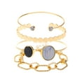 thumbnail image 6 of NUISISA 4pcs / 5pcs Multi-Layer Vintage Alloy Bracelets For Women Charms For Bracelets, 6 of 80