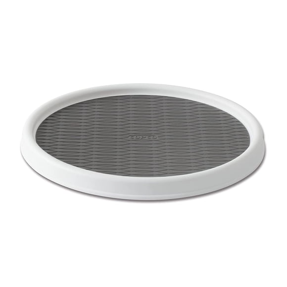 Plato giratorio Copco Basics de Lazy Susan, antideslizante, 30 cm, blanco y gris
