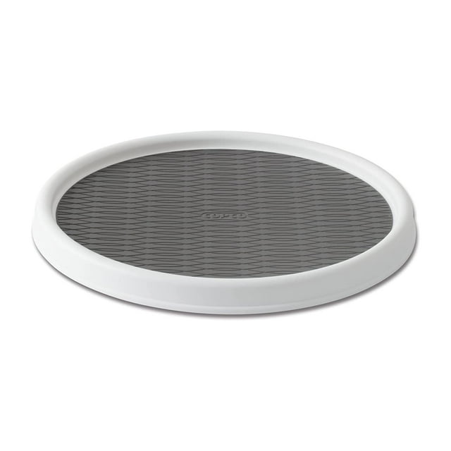 Plato giratorio Copco Basics de Lazy Susan, antideslizante, 30 cm, blanco y gris