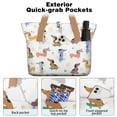 thumbnail image 2 of Tote Bag for Women - Dachshund Sport Shoulder Bag - Large Utility Work Duffle Bag with Zipper Handbag for Travel, Work, Sprots, 2 of 5