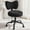 Black, variant on Romorgniz Vanity Chair with Wheels & Adjustable Height Desk Chair with Cute Bow Backrest Comfy Makeup Chair for Home Office, White