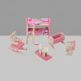 thumbnail image 2 of GLOGLOW Muebles de casa de mu?ecas, Muebles en Miniatura de casa de mu?ecas de Madera Rosada, Juguete para ni?os para 1:12, Accesorios de casa de mu?ecas(Dormitorio Infantil) Ecomeon no, 2 of 4