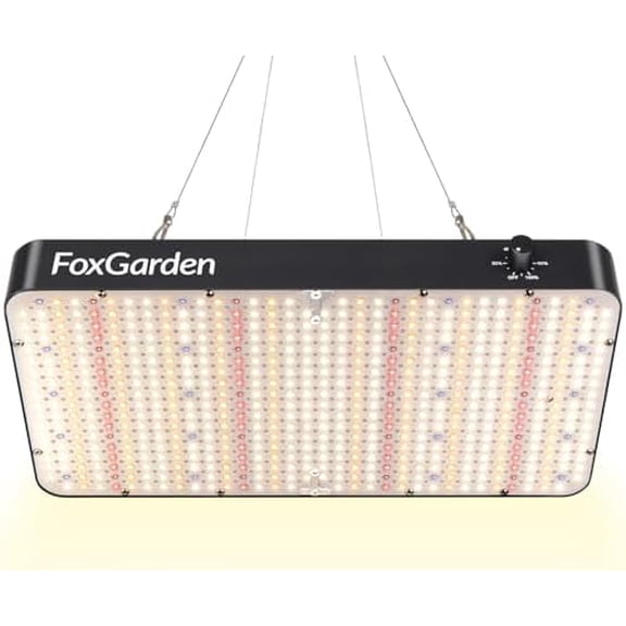 Upgrade 6000 Lumen LED Grow Light, Full Spectrum Hanging Plant Light with 5 Dimmable Settings, Dual Built-in Fans, and Extended-Length Design, Ideal for Seed Starting and Indoor Growing