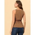 thumbnail image 4 of INSPIRE CHIC Hauts d'Été pour Femmes Sans Manches Col en V Ceinture, 4 of 5