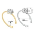thumbnail image 3 of GKNET Men Women Fake Crystal Floral Clip On Swirls Septum Non Piercing Nose Ring -gold, 3 of 9
