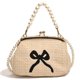 thumbnail image 1 of Bolso de Paja DQrwqpou Verano Con Cierre Beso Cruzado Cadena Perlas para Mujer Beige, 1 of 9