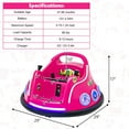 thumbnail image 3 of Gymax 12V Kids Ride on Bumper Car Remote Control w/ Flashing LED Light & Music Pink, 3 of 9