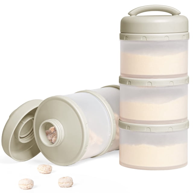 Dispensador de fórmula Termichy, apilable y portátil, 120 ml, paquete de 2