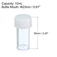 thumbnail image 2 of Uxcell 10mL Plastic Sample Cups Sample Containers Leak Proof Screw Cap for Lab Home White 5 Pack, 2 of 6