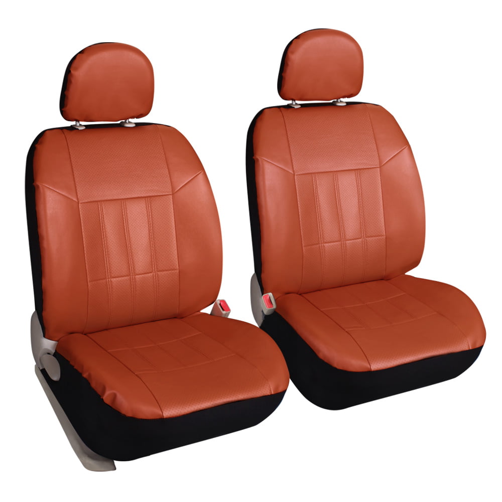 Leader Accessories Pair of Faux Leather Front Car Seat Covers with