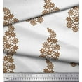 thumbnail image 3 of Soimoi Brown Cotton Voile Fabric Floral & Paisley Block Printed Craft Fabric by the Yard 42 Inch Wide, 3 of 3