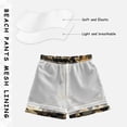 thumbnail image 5 of Kids' Beach Pants Comfortable Swim Trunks Elegant Beige Floral Shorts for Pool Vacation and Lounge Wear 2T, 5 of 8