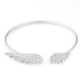 thumbnail image 2 of opvise Women Silver Color Rhinestone Angel Wings Bangle Cuff Bracelet Jewelry, 2 of 8