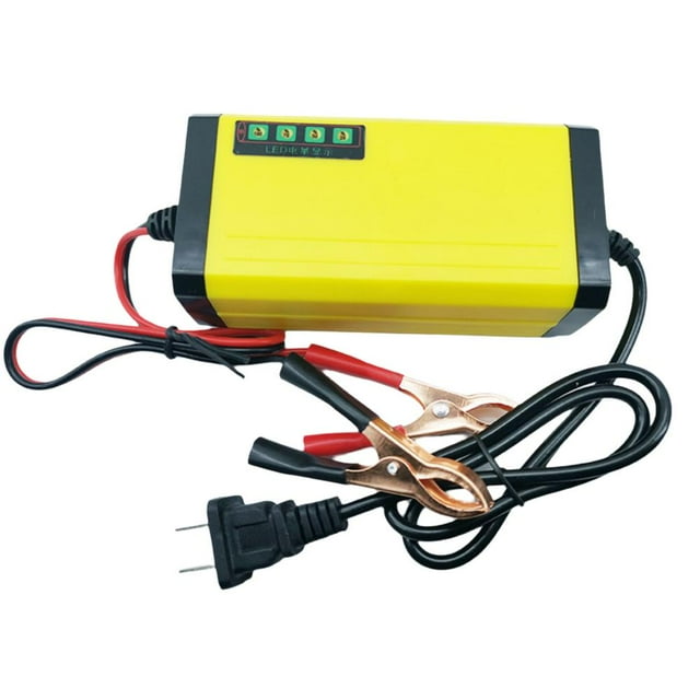Intelligent 12V Universal Battery Charger with LCD Digital Display, 23A Smart Auto Stop for Car & Motorcycle Batteries