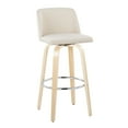thumbnail image 4 of LumiSource Brown Toriano 30" Fixed-Height Barstool - Set of 2, 4 of 6