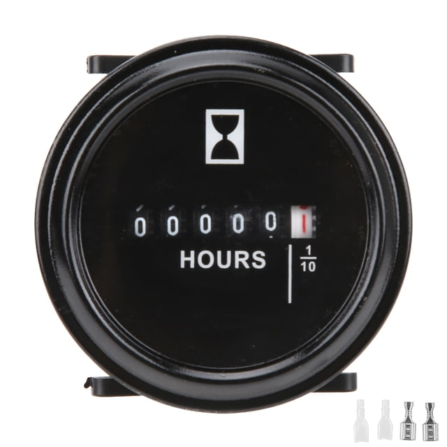 QIILU Hour Meter Quartz Hermetically Sealed Multi‑Functional Industrial Hour Gauge New