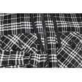 thumbnail image 3 of Men's Plaid Flannel Casual Warm Fleece Sherpa Lined Plaid Zip Up Hoodie Jacket (Black/White, 2XL), 3 of 3