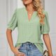 thumbnail image 1 of Camiseta Mujer Camiseta holgada de verano Moda Hollow-out Camiseta para mujer Ropa femenina (Verde S) Cgtredaw Para estrenar, 1 of 1