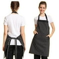 thumbnail image 2 of Ynlkorvg Apron Sleeve Chef With 2 Stripe Tool Adjustable Cook Apron Black Pockets Bib Kitchen Kitchen，Dining Bar, 2 of 5