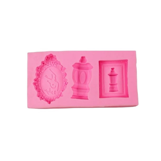 Cateissary Molde de pastel de Fondant, molde de postre, moldes de decoración de pasteles de Chocolate, galletas, utensilios para hornear, Herramientas y accesorios para hornear Rosa
