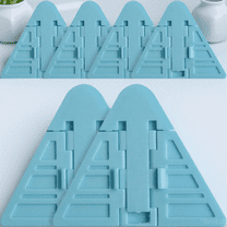 LOLIPPYY 6Pcs Sliding Door Lock for Inside Doors Blue No Screw Installation Home Safety