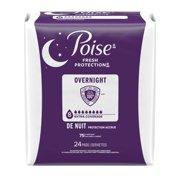 Poise Women's Overnight Incontinence Pads, Extra Coverage (96 Count)