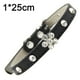 thumbnail image 2 of Lindo, deslumbrante, brillante, elegante, elegante collar de cuero con diamantes de imitación y calavera en miniatura para perro y gato., 2 of 5