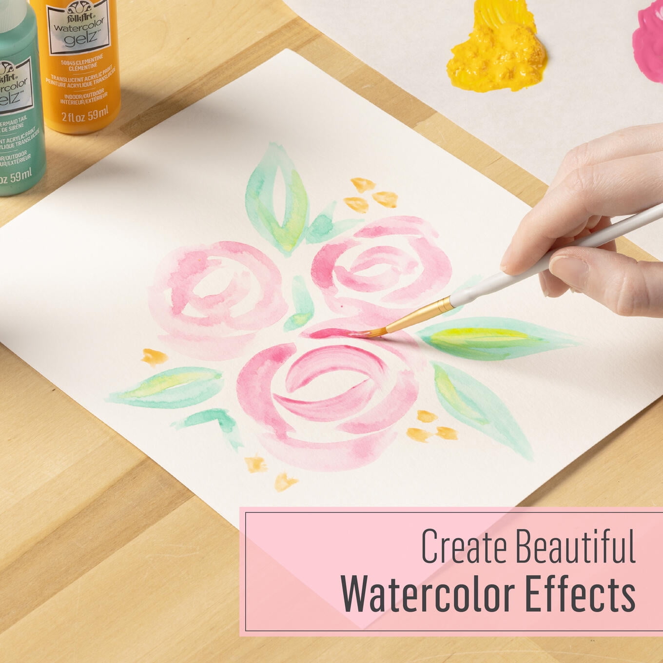 FolkArt Watercolor Gelz Acrylic Craft Paint, Waterfall, 2 fl oz