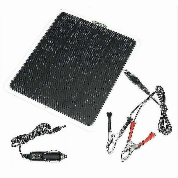 20w Solar Panel 12v Trickle Charger Battery Charger Kit Maintainer Boat Rv Car