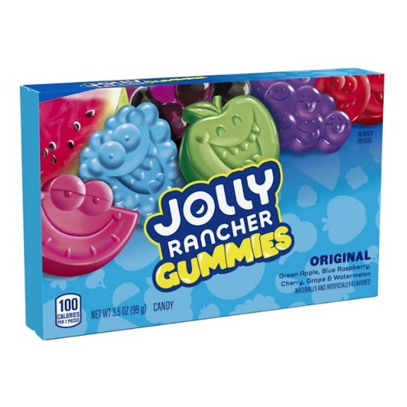 Jolly Rancher Gummies Candy Original Flavors 3.5 oz (Pack of 20)