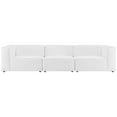 thumbnail image 3 of Modway Mingle Vegan Leather 3-Piece Sectional Sofa in White, 3 of 10