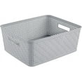 thumbnail image 4 of LYYHTY 12 Pack Plastic Storage Bin Organization Containers, Short Baskets, Cement, 4 of 8