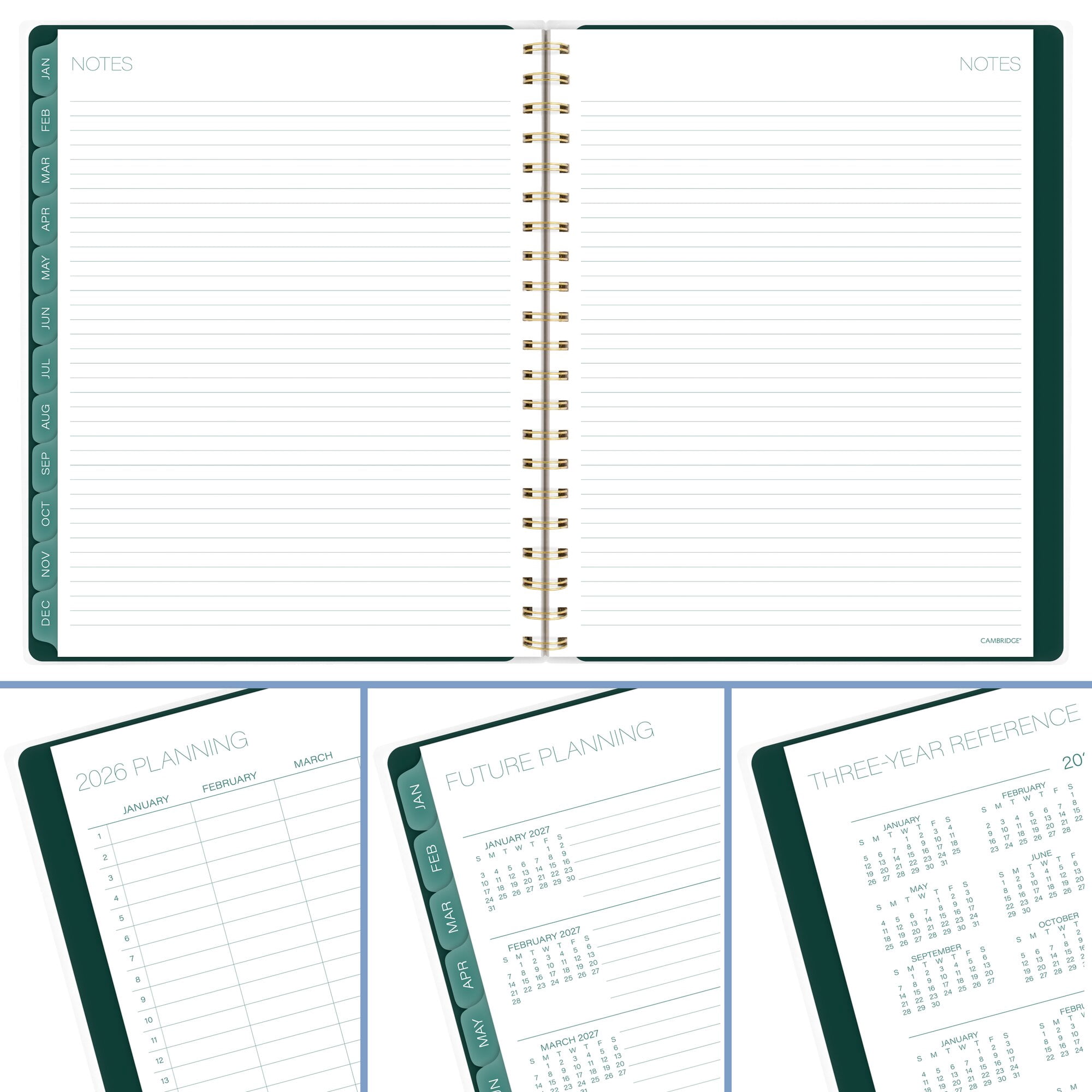 Cambridge Emerald Isle 2026 Weekly Monthly Planner Large 8 12 x 11 - Planners