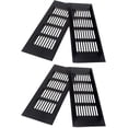 thumbnail image 1 of 4 Pcs Cache-Ventilation Rectangulaire en Alliage d'Aluminium Noir pour Armoire à Chaussures, 1 of 5