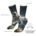thumbnail image 4 of Salouo Astronaut Soccer Field Pattern Fun Novelty Crew Socks,Casual Athletic Socks Neutral Socks, 4 of 7