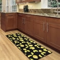 thumbnail image 4 of Ottomanson Machine Washable Non-Slip Rubberback Lemons 2x5 Kitchen Runner Rug, 20" x 59", Black, 4 of 8