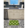 thumbnail image 3 of Watercolor Shamrock Stripes Machine Washable Memory Foam Mat, 3 of 4