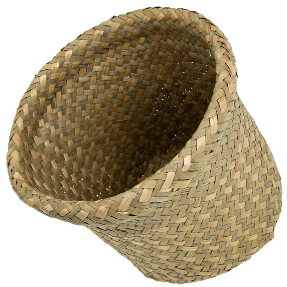 Raindrops Woven Rattan Baskets Seagrass Container Khaki 1Pack