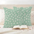 thumbnail image 3 of Autumn Leaf Outdoor Waterproof Pillow Covers, Green Maple Fallen Leaves Solid Color Decorative Square Throw Pillowcase Sofa Cushion Sham for Patio/Couch/Chair, 20"x20" 2 Pack, 3 of 8