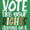 thumbnail image 3 of CafePress - VOTE Like Your Rights Depend On It T Shirt - Women's V-Neck Dark T-Shirt, 3 of 4