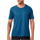 thumbnail image 5 of Ceisia Men's Slim Fit Short Sleeve Crew Neck Athletic T-shirt Quick Dry Solid Color Workout Top Navy L Gifts, 5 of 6