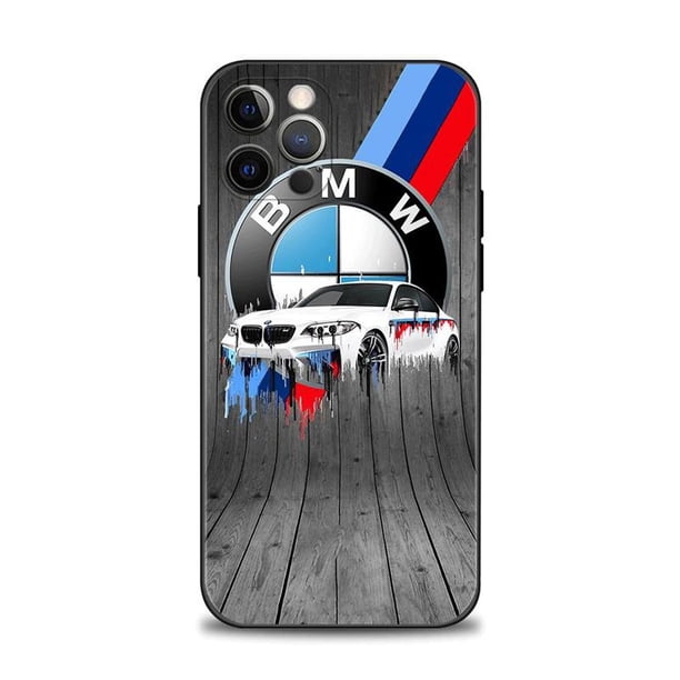 Bmw-funda de silicona con textura de madera para coche deportivo, carcasa de teléfono para Apple iPhone 14, 13, 12, 11 Pro Max, 13, 12 Mini, XS Max, XR, X, 7, 8 Plus Fivean unisex