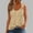 Khaki, variant on QUNYINEY Sleeveless Womens T Shirts Pullover V Neck Casual Solid Tank Tops Jacquard Loose Knit Classic T-Shirt