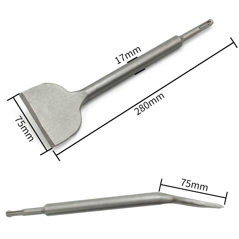 Akoyovwerve Electric Hammer Chisel Round Handle Two Pits Two Slots