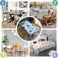 thumbnail image 4 of Pioneer Flower Floral Print Pattern Rectangle Tablecloth 60"x84",Waterproof Polyester Rectangle Table Cloth, Wipeable Spillproof Polyester Tablecloth for Dining, Camping, Indoor and Outdoor, 4 of 5