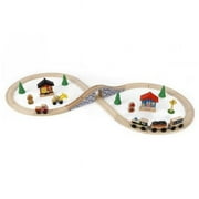 Kid Kraft 17822 Figure 8 Train Set in Multi-Color Firehouse 38 Pieces