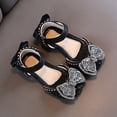 thumbnail image 2 of HABDGIKS Girl's Sandals Dance Show Princess Flat Soft Bottom Rhinestone Mesh Bow Ribbon Footwear, 2 of 5