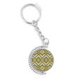 thumbnail image 1 of tan blue symmetrical square illustration rotatable keyholder disc accessories chain clip, 1 of 3